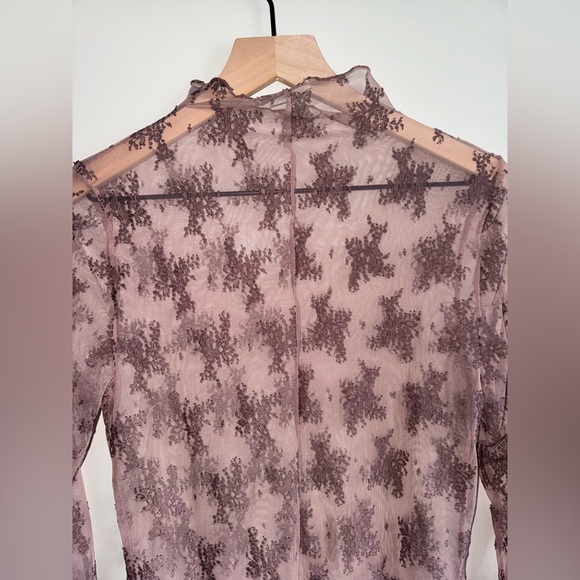 Free People Intimately Lady Lux Lace Top Women’s Size XL Tan/Mauve - Picture 3 of 8